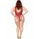 Leg Avenue - 81641X Saumaton Bodysuit Viininpunainen Koko 1X/2X