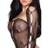 Leg Avenue - 89361 Haaraton Bodysuit Mustalla Bolerolla - One Size
