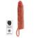 Get Real - Hydrated Skin Silikoni&nbsp;Penispäällinen vibraattorilla Caramel 20 CM