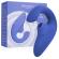 Womanizer - Blend Rabbit Vibraattori Stimulaattori Vibrant Blue