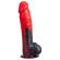 Silexd - Devil Dildo Fantasy Nestemäinen Silikoni Lämpöreaktiivinen Punamusta 20,3 CM
