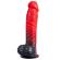 Silexd - Devil Dildo Fantasy Nestemäinen Silikoni Lämpöreaktiivinen Punamusta 20,3 CM
