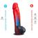 Silexd - Devil Dildo Fantasy Nestemäinen Silikoni Lämpöreaktiivinen Punamusta 20,3 CM