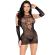 Leg Avenue - 81679 Mini Mekko ja Käsineet Musta - One Size