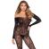 Leg Avenue - 89366 Pitsinen Alusasu Bodystocking Musta - Yksi Koko
