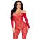 Leg Avenue - 89366 Pitsinen Alusasu Bodystocking Punainen - One Size