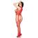Leg Avenue - 89374 Avokuppinen Bodystocking ja Stringit Punainen - One Size
