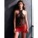 Passion - BS117 Black and Red Gradient Bodystocking Dress