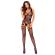 Passion - BS120 Black Flowers Bodystocking