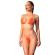 Chilirose - Cr 4898 Orange Strass Bikini One Size