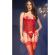 Chilirose - Cr 4893 Red Corset Set