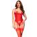 Chilirose - Cr 4893 Red Corset Set