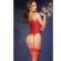 Chilirose - Cr 4893 Red Corset Set