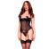 Chilirose - Cr 4893 Black Corset Set