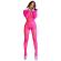 Chilirose - Cr 4894 Neon Pink Mesh Bodystocking S/M