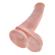 King Cock – Realistinen Dildo Kiveksillä ja Imukupilla 38 CM Vaalea