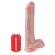King Cock – Realistinen Dildo Kiveksillä ja Imukupilla 38 CM Vaalea