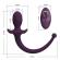 Pretty Love - Lioea Vibrating Anal Plug With Tail 12 Functions Purple Remote Control