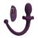 Pretty Love - Lioea Vibrating Anal Plug With Tail 12 Functions Purple Remote Control