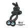 Pretty Love - Vibrating Penis Ring With Bunny Stimulator 10 Functions Black