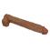 Pretty Love - Pat Realistinen Joustava Dildo Imukupilla 40 CM -Ø- 6 CM Ruskea