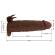Pretty Love - Quillon Vibraattorilla Varustettu Penis-päällinen 20 CM Ø 4 CM Ruskea