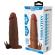 Pretty Love - Quillon Vibraattorilla Varustettu Penis-päällinen 20 CM Ø 4 CM Ruskea