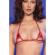 Chilirose - Cr 4900 Red Two-Piece Strappy Cut-Out Micro Bikini - One Size