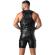 Locker Gear - Punch Hole Leatherette Vest Black