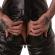 Locker Gear - Punch Hole Leatherette Short Overalls Black