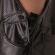 Locker Gear - Punch Hole Leatherette Short Overalls Black