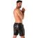 Locker Gear - Punch Hole Leatherette Loose Fit Cargo Shorts Black