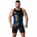 Locker Gear - Punch Hole Leatherette Tank Top Blue