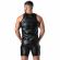 Locker Gear - Punch Hole Leatherette Tank Top Black