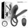Black & Silver - Ripley Rechargeable Vibrating Ring With Remote Control Black