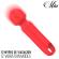 Mia - Lucy Ellen Usb Rechargeable Mini Wand Massager Red