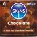 Skins Kondomit Black Choc 4 kpl
