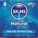 Skins Condoms Natural 4 Pack