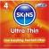 Skins Kondomit Ultra Thin 4 Pakkaus