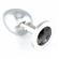 Heavy Metal Butt Plug With Black Crystal