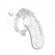 Man Cage 11 Male 4.5 Inch Clear Chastity Cage With Anal Plug