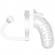 Man Cage 11 Male 4.5 Inch Clear Chastity Cage With Anal Plug
