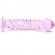 Textured Pink Glass Dildo