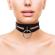 Rouge Garments Leather Fashion Bondage Collar Black
