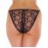 Lace Black Crotchless Tanga